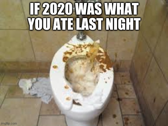 2020 meme | IF 2020 WAS WHAT YOU ATE LAST NIGHT | image tagged in 2020 sucks | made w/ Imgflip meme maker