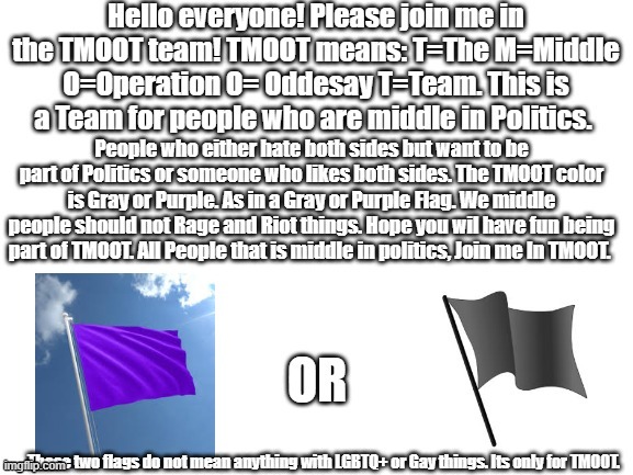 Meaning of TMOOT. Please join me | image tagged in tmoot,flags,white | made w/ Imgflip meme maker