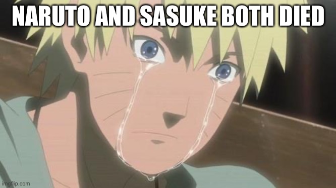 Finishing anime | NARUTO AND SASUKE BOTH DIED | image tagged in finishing anime | made w/ Imgflip meme maker
