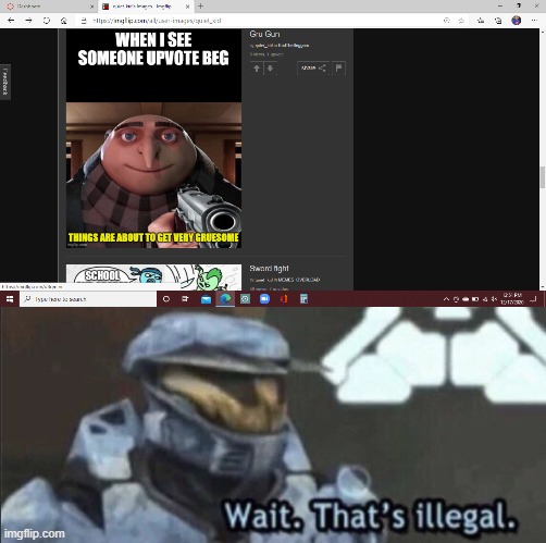 0 veiws 1 upvote | image tagged in wait that s illegal | made w/ Imgflip meme maker