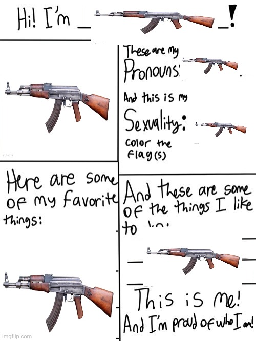 Ak-47 | image tagged in blank sheet,guns | made w/ Imgflip meme maker
