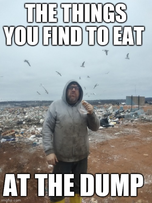 Battrastard | THE THINGS YOU FIND TO EAT; AT THE DUMP | image tagged in yummy | made w/ Imgflip meme maker