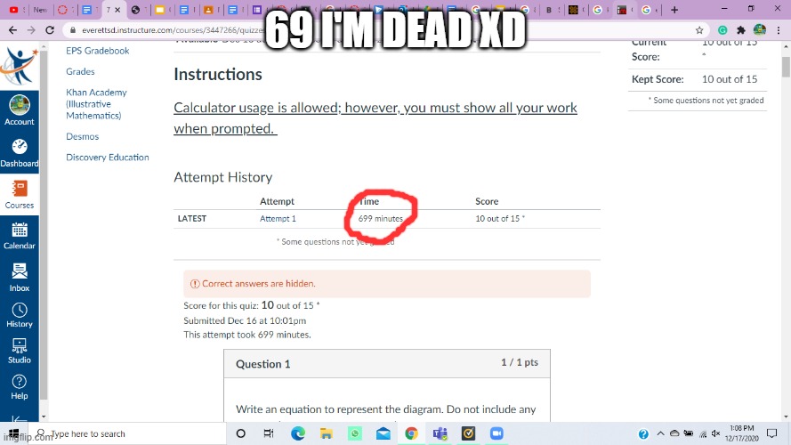 69 I'M DEAD XD | made w/ Imgflip meme maker