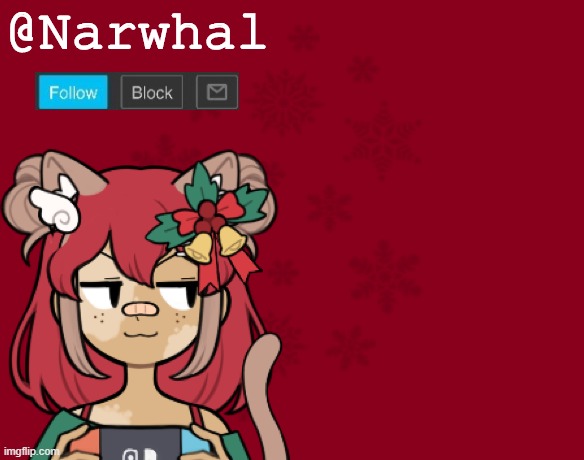 Narwhal's Christmas Announcement template Blank Meme Template