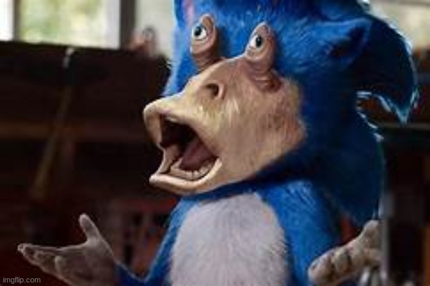 Retarded Sonic | image tagged in retarded sonic | made w/ Imgflip meme maker