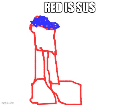 Blank White Template | RED IS SUS | image tagged in blank white template | made w/ Imgflip meme maker