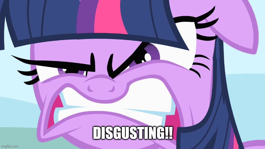 ANGRY Twilight | DISGUSTING!! | image tagged in angry twilight | made w/ Imgflip meme maker