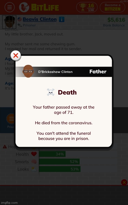 Bitlife coronavirus | image tagged in bitlife coronavirus | made w/ Imgflip meme maker