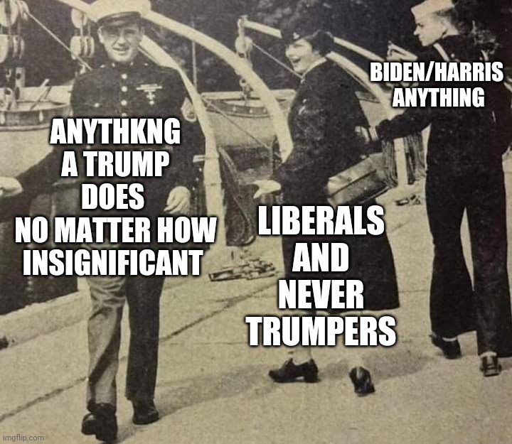 OG LookBack Meme | ANYTHKNG A TRUMP DOES 
NO MATTER HOW INSIGNIFICANT LIBERALS AND NEVER TRUMPERS BIDEN/HARRIS 
ANYTHING | image tagged in og lookback meme | made w/ Imgflip meme maker