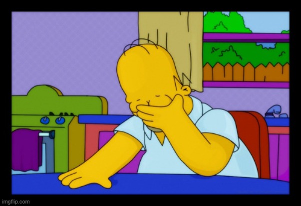 Homer face palm | image tagged in homer face palm | made w/ Imgflip meme maker