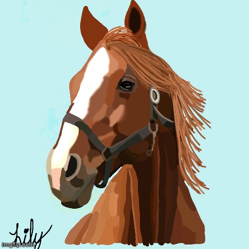 I drew me a picture | image tagged in horse face,art week | made w/ Imgflip meme maker