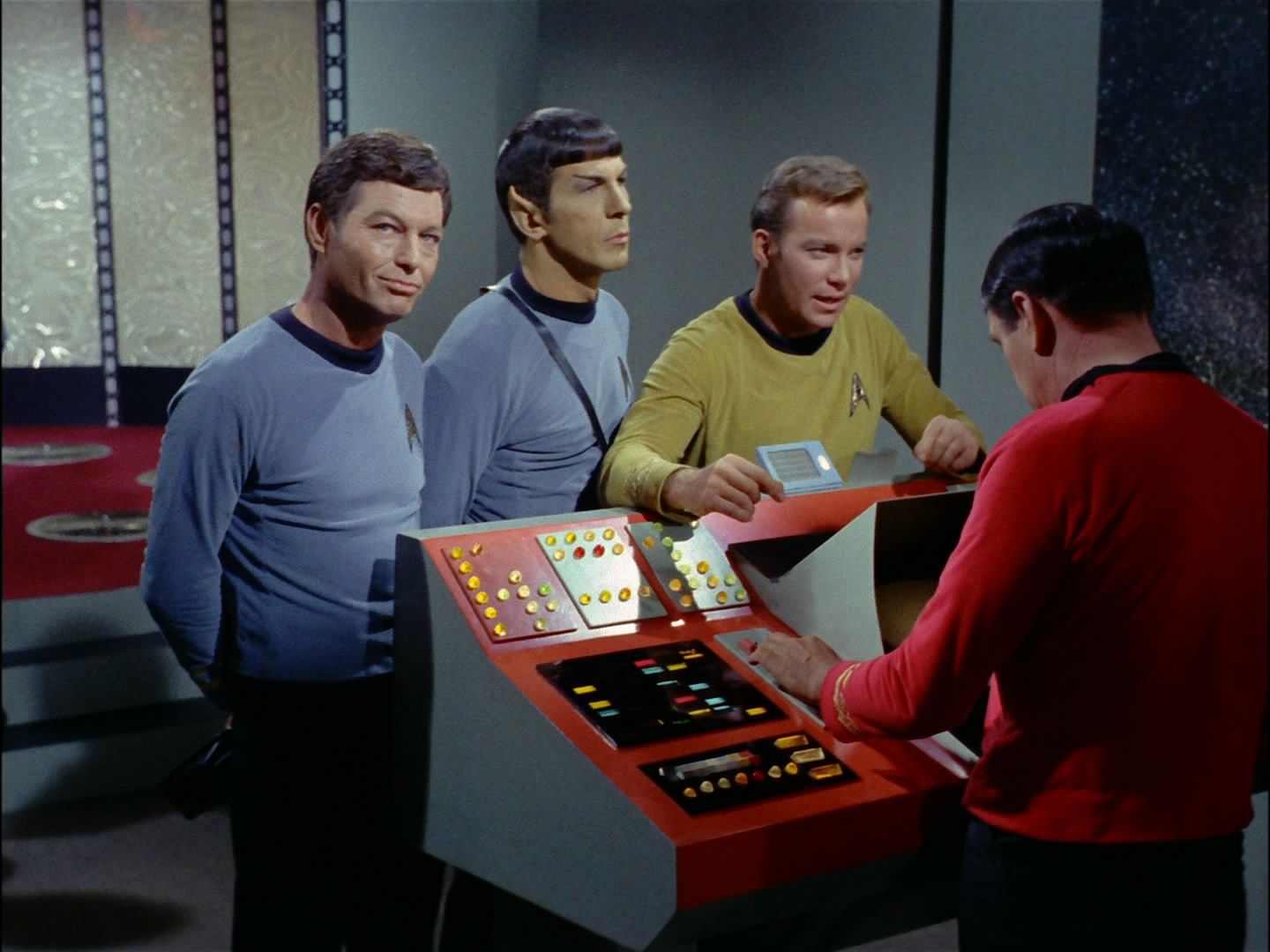 High Quality Star Trek TOS Transporter Room Blank Meme Template