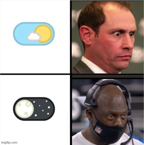 Bad NFL Coaches | image tagged in nfl,light mode dark mode,adam gase,anthony lynn | made w/ Imgflip meme maker