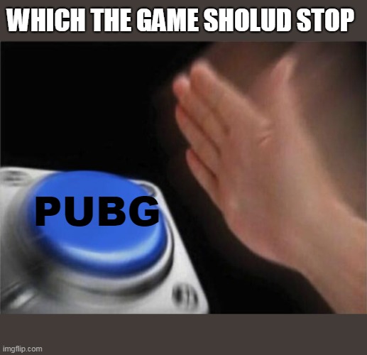 Blank Nut Button | WHICH THE GAME SHOLUD STOP; PUBG | image tagged in memes,blank nut button | made w/ Imgflip meme maker