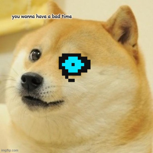 Doge | you wanna have a bad time | image tagged in memes,doge | made w/ Imgflip meme maker
