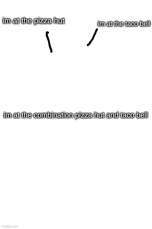 High Quality combonation pizza hut and taco bell Blank Meme Template
