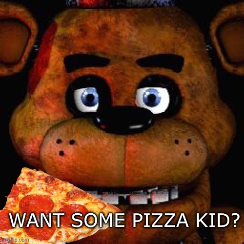 Withered Freddy finally got something thats not pizza >:3 by