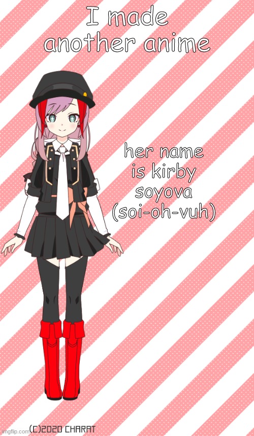 I made another anime; her name is kirby soyova (soi-oh-vuh) | made w/ Imgflip meme maker