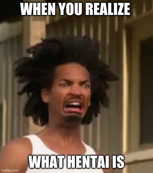 ewww | WHEN YOU REALIZE; WHAT HENTAI IS | image tagged in ewww | made w/ Imgflip meme maker