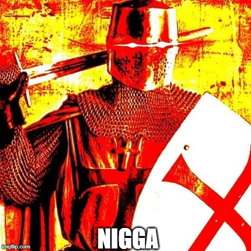 Deep Fried Crusader | NIGGA | image tagged in deep fried crusader | made w/ Imgflip meme maker