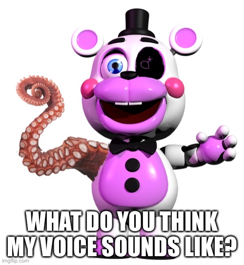 Cursed Helpy | WHAT DO YOU THINK MY VOICE SOUNDS LIKE? | image tagged in cursed helpy | made w/ Imgflip meme maker