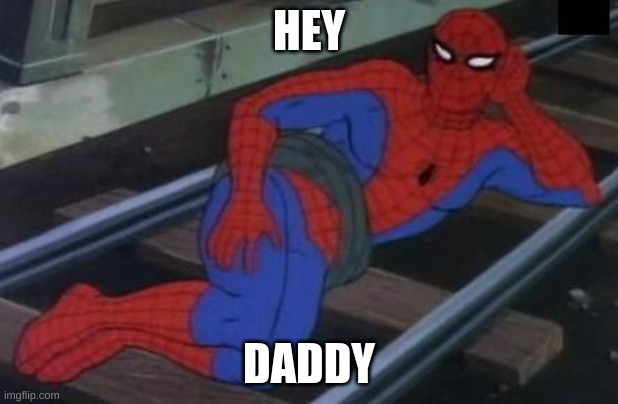 sexy spiderman | HEY; DADDY | image tagged in memes,sexy railroad spiderman,spiderman | made w/ Imgflip meme maker