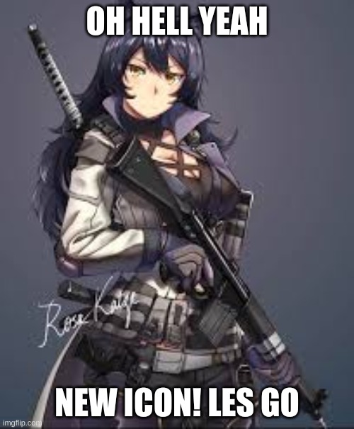 *insert CoD IW Olympus Mons theme here* | OH HELL YEAH; NEW ICON! LES GO | image tagged in blake belladonna combat gear | made w/ Imgflip meme maker