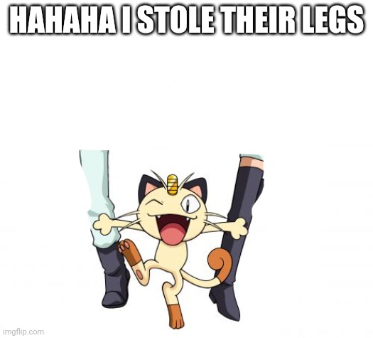 Leg stealing | HAHAHA I STOLE THEIR LEGS | image tagged in memes,team rocket,cats | made w/ Imgflip meme maker