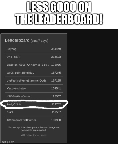 LESS GOOO ON THE LEADERBOARD! | made w/ Imgflip meme maker