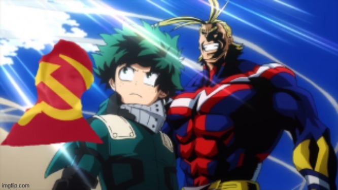 Communist Spire be vibin with All might an Deku | made w/ Imgflip meme maker