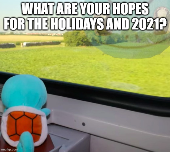 Just thought I'd start a chat. | WHAT ARE YOUR HOPES FOR THE HOLIDAYS AND 2021? | image tagged in deep thoughts squirtle,pokemon,squirtle,imgflip,2021,2020 | made w/ Imgflip meme maker