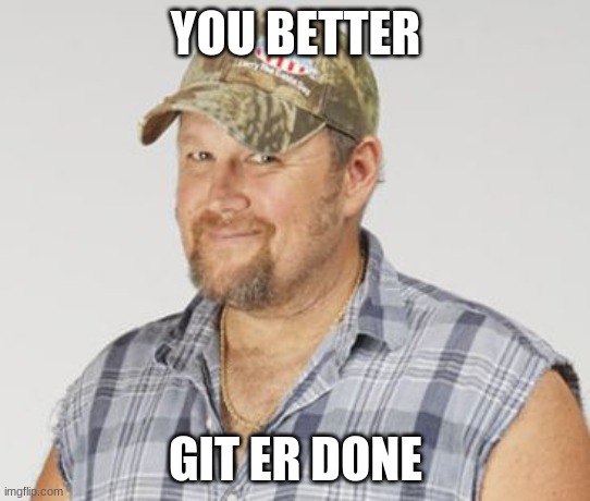 Larry The Cable Guy | YOU BETTER; GIT ER DONE | image tagged in memes,larry the cable guy | made w/ Imgflip meme maker