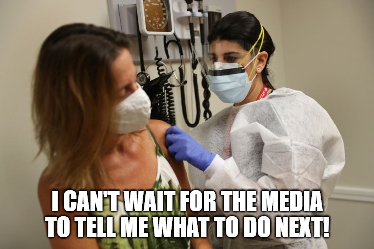 Media Hype | I CAN'T WAIT FOR THE MEDIA TO TELL ME WHAT TO DO NEXT! | image tagged in liberals,stupid,social media,sheeple | made w/ Imgflip meme maker