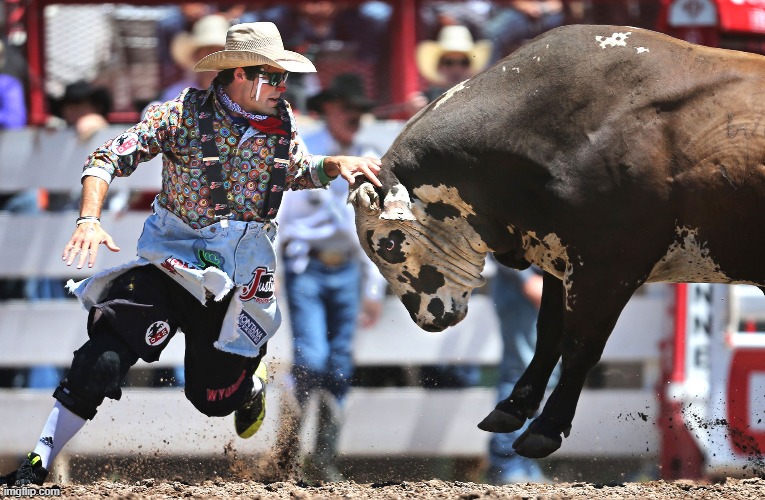 These guys save the bull rider's asses- | made w/ Imgflip meme maker