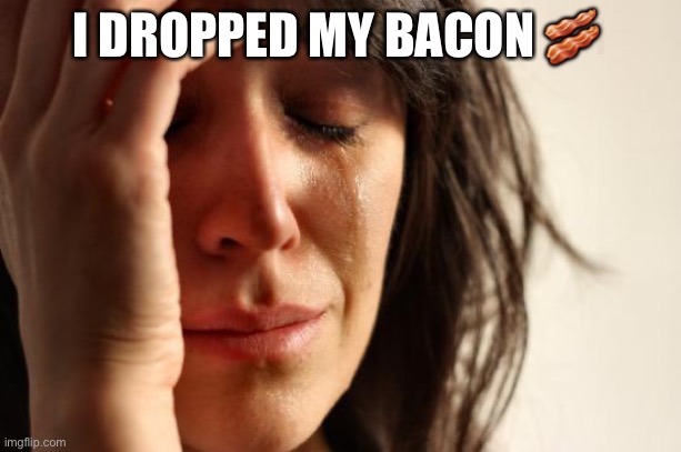 First World Problems | I DROPPED MY BACON 🥓 | image tagged in memes,first world problems | made w/ Imgflip meme maker