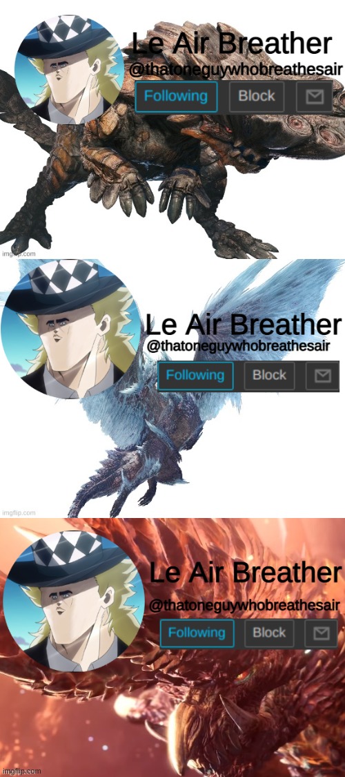 Created three new ones (which one should I use, What do you think of them etc.) | image tagged in thatoneguywhobreathesair's announcement template | made w/ Imgflip meme maker