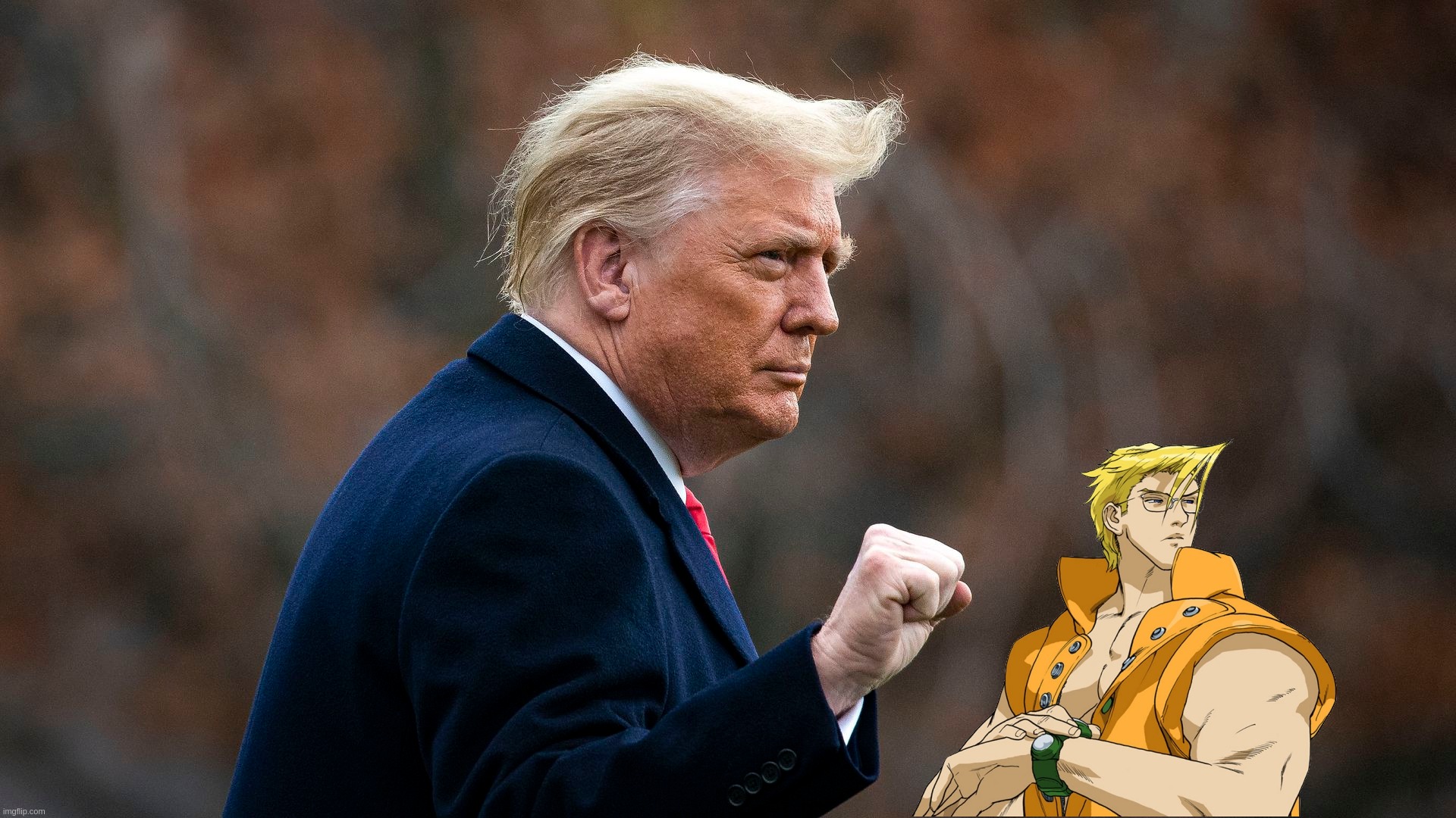 Charlie says | image tagged in trump,president,charlie,streetfighter,nash,hair | made w/ Imgflip meme maker