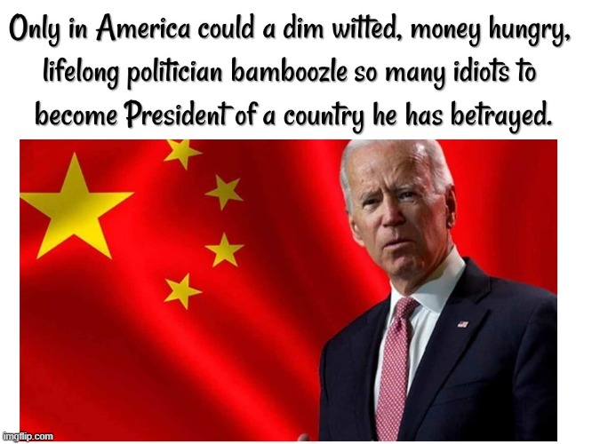 Biden Bamboozles Idiots | image tagged in joe biden,liberals,china,idiots,politician | made w/ Imgflip meme maker