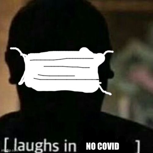 laughs in hidden | NO COVID | image tagged in laughs in hidden | made w/ Imgflip meme maker