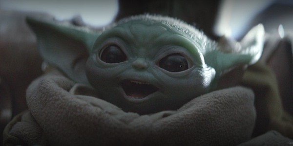 Baby Yoda Smiling Blank Meme Template