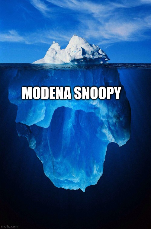 iceberg | MODENA SNOOPY | image tagged in iceberg | made w/ Imgflip meme maker