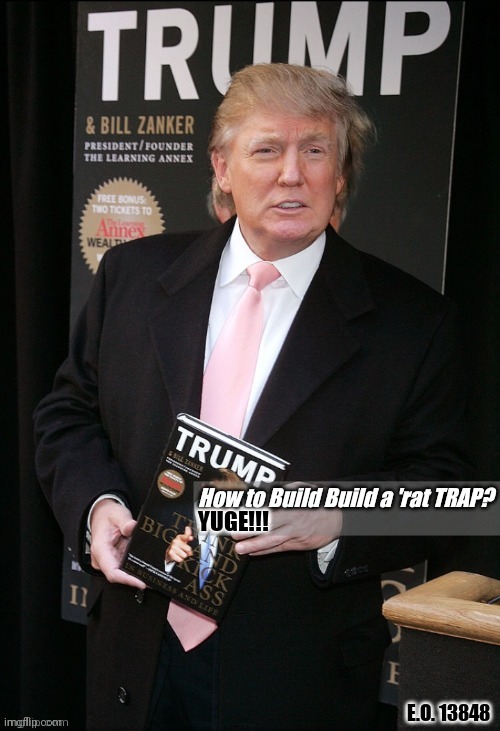 How to Build a 'rat TRAP? Nothing less than YUGE! POTUS likes to Think Big and Kick Ass! #EO13848 #NoMoJoe #TRUMP2020 #WINNING | image tagged in yuge rat trap,election fraud,its a trap,the great awakening,trump 2020,winning | made w/ Imgflip meme maker