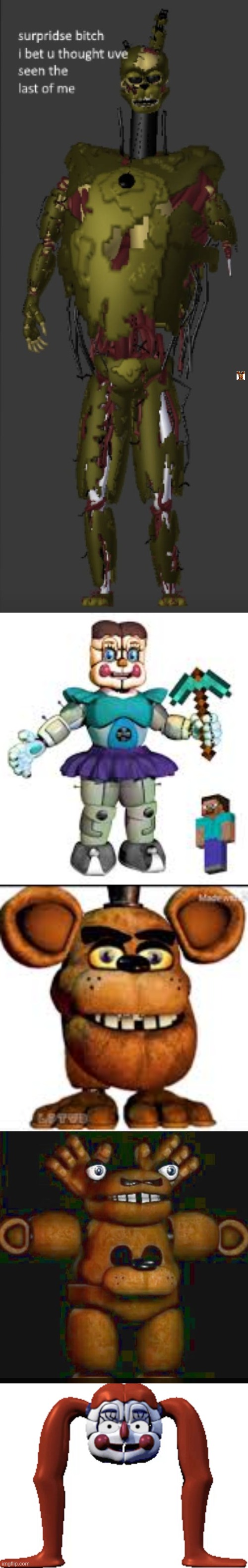 Help my last 2 brain cells are struggling to stay alive | image tagged in fnaf,cursed image | made w/ Imgflip meme maker