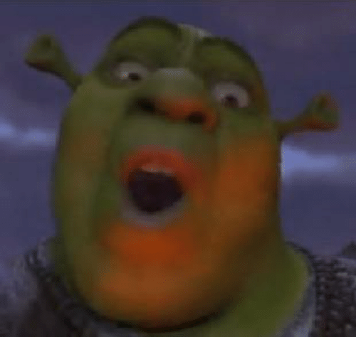 Shrek face Blank Meme Template