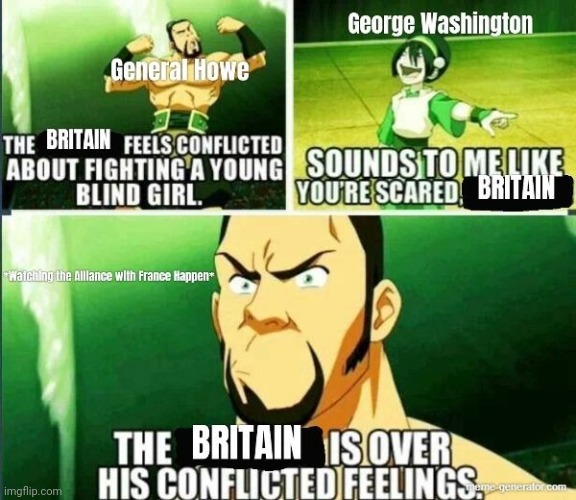 American Revolutionary War: A Summary | image tagged in avatar the last airbender,historical meme,history,avatar,tv show | made w/ Imgflip meme maker
