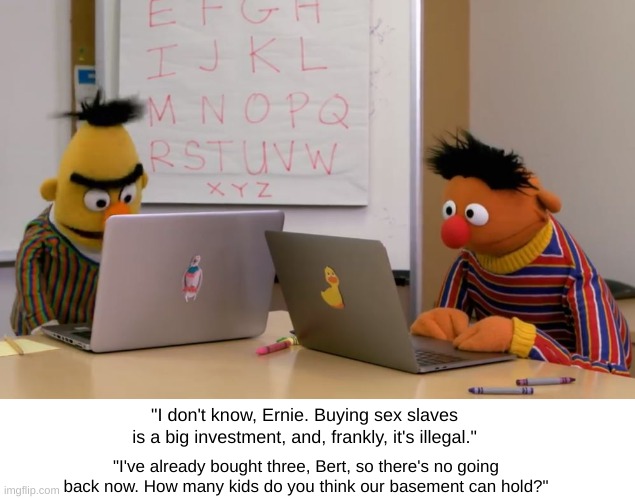 Bert And Ernie Surf The Darkweb Imgflip