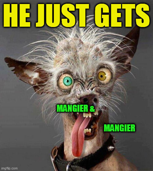 ugly dog | HE JUST GETS MANGIER & 
                                                                                                                     | image tagged in ugly dog | made w/ Imgflip meme maker