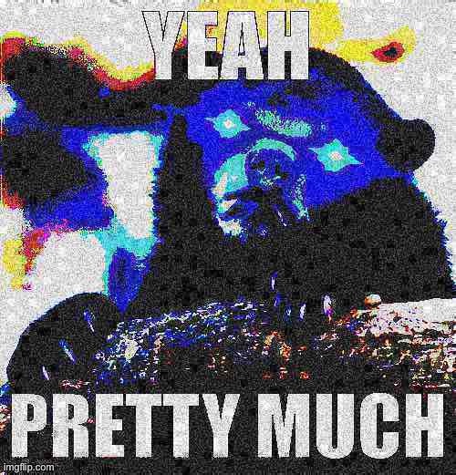 Yeah pretty much confession bear deep-fried 3 | image tagged in yeah pretty much confession bear deep-fried 3 | made w/ Imgflip meme maker