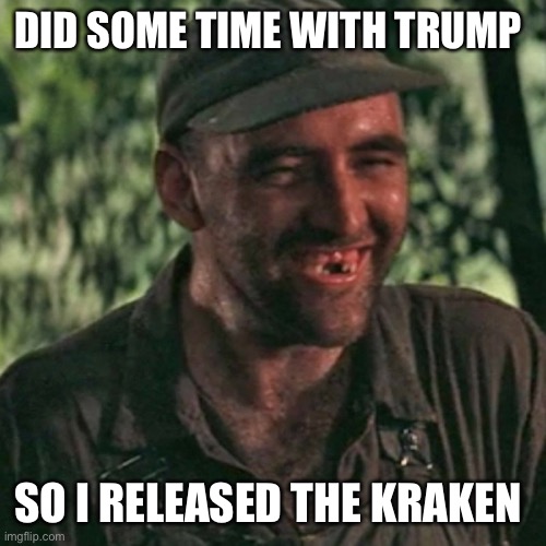 Trump in the slammer | DID SOME TIME WITH TRUMP; SO I RELEASED THE KRAKEN | image tagged in donald trump,jail,prison,surprise,release the kraken,funny | made w/ Imgflip meme maker