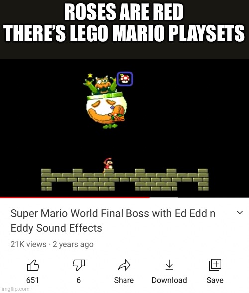 HELP ME DONT LET THE MONSTER EAT ME! | ROSES ARE RED

THERE’S LEGO MARIO PLAYSETS | image tagged in ed edd n eddy,with ed edd n eddy sound effects,roses are red,memes | made w/ Imgflip meme maker